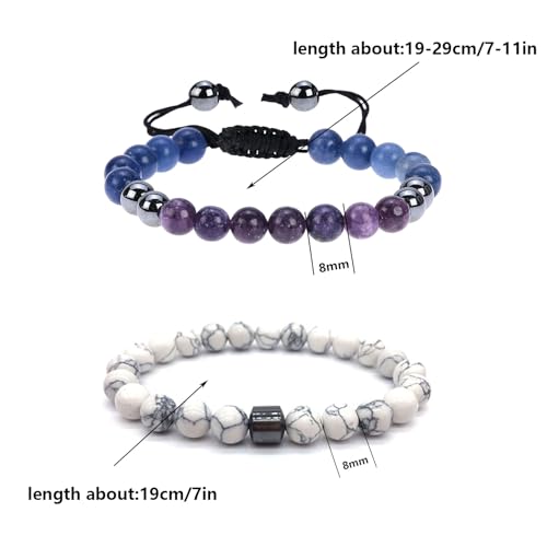 Glame Anti Alcohol Bracelet for Men Women Stop Drinking Alcohol Manifestation Bracelet Set Reduce the Urge to Drink Cravings Bracelets Elegant Healing Calming Anxiety Stress Relief Gifts for Women Men4