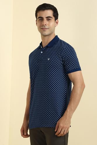 Image of Allen Solly Men's Cotton Polo T-Shirt | Printed Design | Regular Fit | Soft Comfortable Feel | Smart Casual Wear