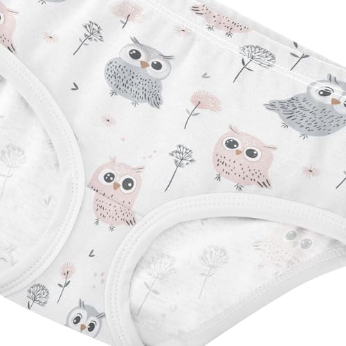 Girls Underwear Soft Cotton Cute Owls Kids Panties in Sizes 2/3t, 4t, 5t, 6 and 84