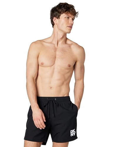 La Mejor Lista de Dkny Men . 43 DKNY - Bañador elástico de Secado rápido para Hombre, protección UPF 40+, Negro -, X-Large