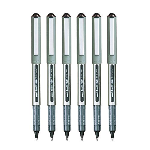 Image of uni-ball Eye UB157 0.7 mm Roller Ball Pens, Black Ink, Pack of 6