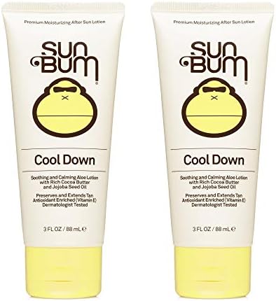 Sun Bum Sun Bum Cool Down Aloe Vera Lotion Vegan and Hypoallergenic After Sun Gel With Cocoa Butter To Soothe and Hydrate Sunburn 3 Ounce 2 Pack