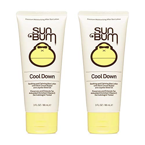 Sun Bum Sun Bum Cool Down Aloe Vera Lotion Vegan and Hypoallergenic After Sun Gel With Cocoa Butter To Soothe and Hydrate Sunburn Pain Relief 3 Ounce 2 Pack