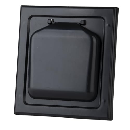 Image of NO-PEST VENT Dual Door Dryer Vent Cover 4 Inch Outdoor, Made in USA, Highest UV-Resistant Plastic, No Lint-Collecting Screen (Onyx, 4 inch Plastic Vent With Collar)