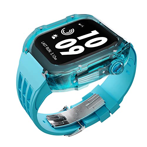 Boîtier de montre en caoutchouc transparent Apple Watch 45 mm bracelet de rechange iWatch 44 mm