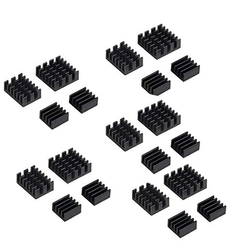 Helonge Raspberry Pi 4 B Heatsink, 20PCS Raspberry Pi Aluminum Heatsinks with Thermal