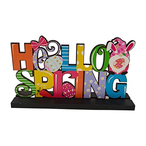 Adorno de lobo para mesa de huevos de Pascua, letreros de madera, decoración de bloques de Pascua independiente, bandeja escalonada, decoración de granja, rústico, centro de mesa, letrero de huevo de