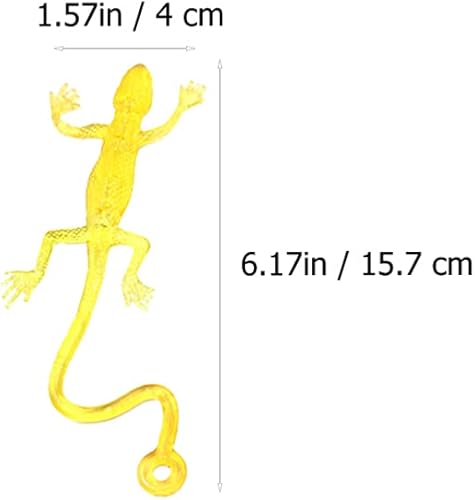 Miniatura 2 de STOBOK Lagarto pegajoso, 24 piezas de juguetes pegajosos divertidos de lagarto de manos pegajosas, figuras de lagarto de gecko, juguetes elásticos