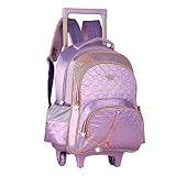 Mochila Infantil Rodinha Correntinha Sweet Queen Grande (Roxa)
