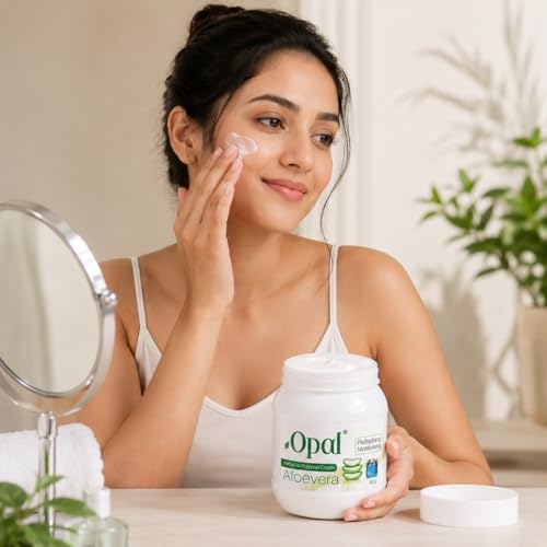 Image of OPAL Aloevera Herbal All Purpose Cream for Deep Nourishing & Refreshing Moisturizing- Hydrating & Revitalizing Skin Care All Skin Types - 800gm