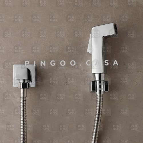 Pingoo.Casa, Ducha Higiênica para Banheiro, Quadrado, Cromado, Jacuí, Pingoo.Casa - Prata