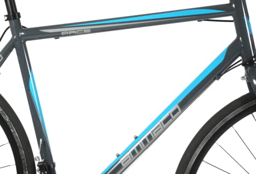 Ammaco Pace Road Racing Sports Bike Drop Bar 700c Wheel 59cm XL Frame Grey Blue - Image 9