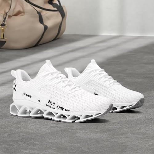 Image of Vooncosir Men's Fashion Sneakers Breathable Mesh Running Shoes Blade Non Slip Soft Sole Casual Athletic Walking Shoes