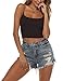 Amilia Women's Basic Solid Cami Spaghetti Double Layer Crop Tank Top Medium