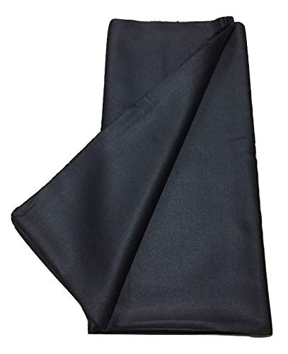 BKRKJ for Women and Men 100% Wool Pashmina Heavy Winter Fabric for Stitching Woollen Suits Salwars Shirts Kurta Pyjama Pathani Suits Blouse Scarfs Shawls Width 44 inch,Black 30 (5 Meter)