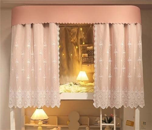 3-Door Bunk Bed Curtain Set - Breathable Mesh Privacy Screen Canopy for College Dorm Loft Beds - Stylish and Functional Bed Accessories
