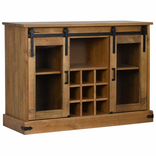 Woonisher Aparador Halden 2 Puertas correderas 112x40x80 cm Armario de Cocina despensa de Cocina Armario de Cocina Alto