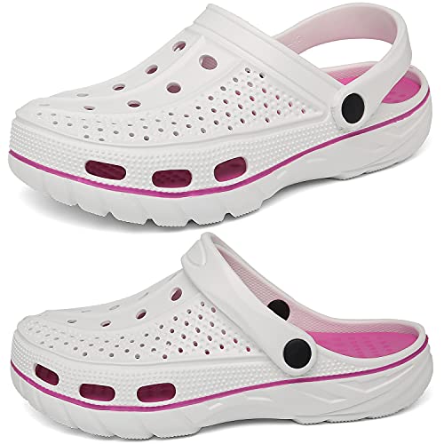 Image of ChayChax Men's and Women's Arch Support Clogs Garden Shoes Slip-on Outdoor Beach Water Sandals with Removable Cushion Footbed