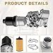 PartsFlow 06f115397h Upgrade Aluminium Oil Filter housing with Oil Cooler For VW Jetta 06-08 Golf R 12-13 GTI 06-08 Eos 07-08 Passat 06-08 for Audi A4 Quattro 05-09 TT/TTS 08-15 A3 06-08