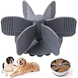 💝【SEGURO Y SALUDABLE】: El inserto de comida lenta está hecho de silicona de grado alimenticio, que es suave y cómoda. A diferencia del plástico duro, no dañará la nariz del perro al comer.