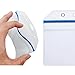 1 Pack Horizontal Heavy Duty Clear ID Badge Holder Card Holder with Resealable Zip for Multiple Cards (Vinyl PVC) by Wisdompro - Blue Zip