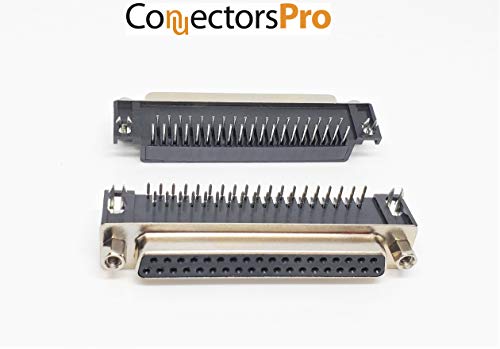 Conector PCB DB37 Hembra Ángulo Recto 6-Pack miniatura 3