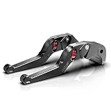 MZS Black Motorcycle Brake Clutch Levers Wheel Adjustable Short Compatible with GROM MSX125 14-26 / CBR250R 11-15 / CBR300R CB300F 14-22 / CB300R 18-25 / CBR500R CB500F CB500X 13-21 / Monkey 18-25
