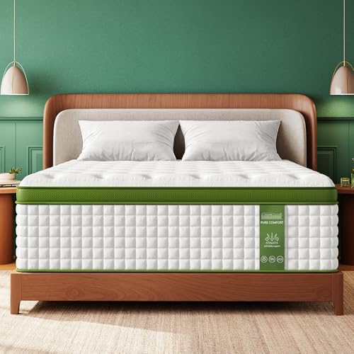 BedStory Extra Firm King Mattress 14 Inch, Hotel Collection Hybri...