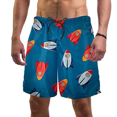 Maillot de bain homme short de plage fusée séchage rapide pour piscine et mer