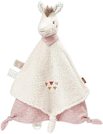 Fehn Schmusetuch Lama – Spielkamerad, Einschlafhilfe & Schnuffeltuch | Stofftier mit Lama-Köpfchen zum Greifen, Fühlen und Knuddeln – für Babys und Kleinkinder ab 0 Monaten