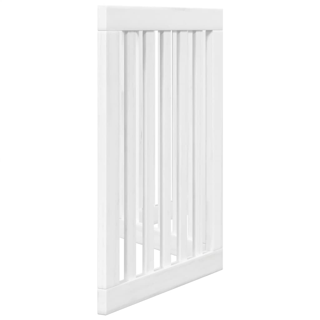 3-TLG. faltbares Hundetor aus Pappelholz, weiß, 150 cm, für Wohnzimmer, Küche und Treppe, ohne Bohren montierbar, platzsparend zusammenfaltbar