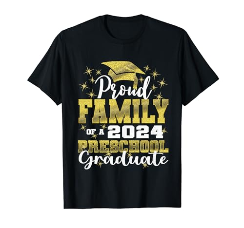 Proud Family of Pre School Graduate 2024 Graduation Family T-Shirt