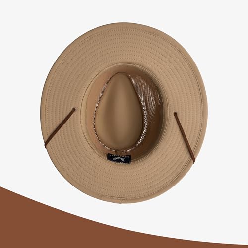 Image of Henschel Hats Original Aussie Breezer - Wide-Brim Sun Hat for Men with Adjustable Chin Cord | Perfect Men's Summer Hat