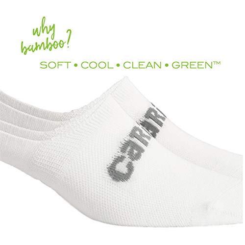 Cariloha Men's Bamboo-Viscose No Show Socks - Odor-Resistant - Provides Added Comfort - Large/X-Large - White2