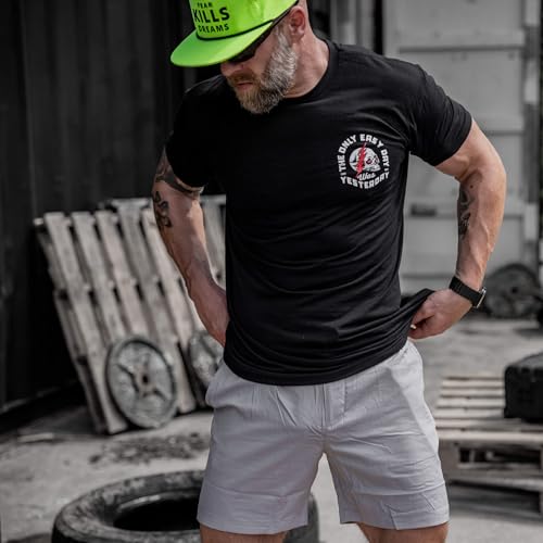 Combat Iron Men's Graphic T-Shirt | The Only Easy Day was Yesterday | Athletic Fit, Tagless Comfort4