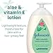Johnson's Skin Nourish Moisturizing Baby Lotion with Aloe Vera Scent & Vitamin E, Gentle & Lightweight Body Lotion for The Whole Family, Hypoallergenic, Dye-Free, 16.9 fl. oz