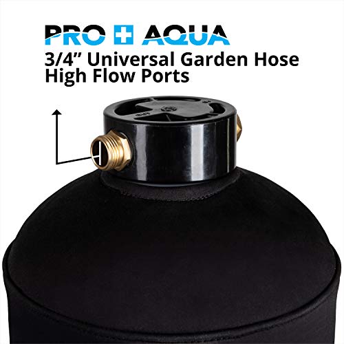 PRO+AQUA Portable RV Water Softener, 16,000 Grain, Pre-Filled high-Capacity Resin, Neoprene Shield, w/connectors - Protects RV Water Systems from Hard Water deposits, Build-up, Corrosion, and Scale PRO+AQUA Portable RV Water Softener, 16,000 Grain, Pre-Filled high-Capacity Resin, Neoprene Shield, w/connectors - Protects RV Water Systems from Hard Water deposits, Build-up, Corrosion, and Scale