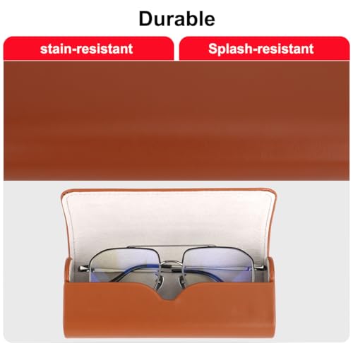 Image of RayLove Hard Shell Glasses Case, Lightweight Leather Eyeglass Case, Travel-Friendly Sunglasses Protector for Men & Women