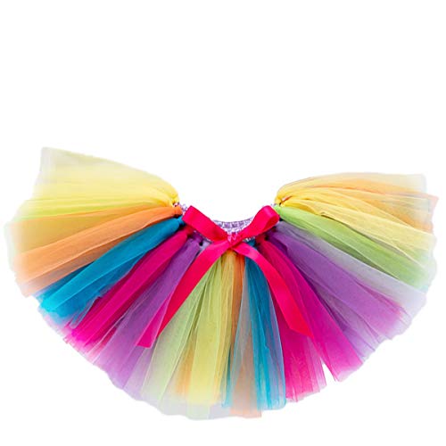 HIHCBF Princess 1st Birthday Cake Smash 3pcs Outfits Baby Girls Cotton Romper Bodysuit Rainbow Tutu Skirt Crown Headband4