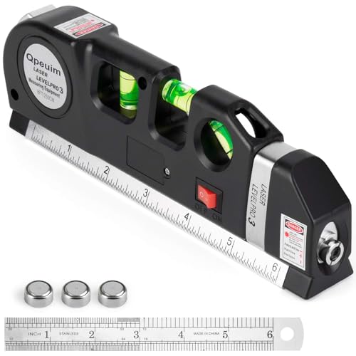 NEWHANDTOOLS Laser Level Tool, Multipurpose Laser Level Kit Standard Cross Line Laser level Laser Line leveler Beam Tool with Metric Ruler