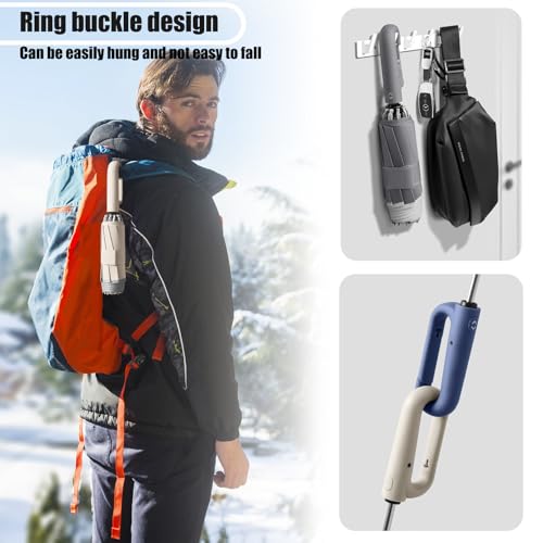 Ring Buckle Fully Automatic Umbrella, Reflective Safety Strip, Sturdy Windproof, Reverse Automatic, Travel Portable, Compact Folding (Beige) by SSFUN - Image 6