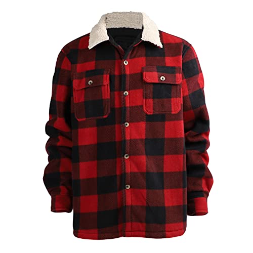 Facitisu Men's Winter Zip Up Hoodie Sherpa Fleece Sweatshirt Warm Thick heavyweight Coats3