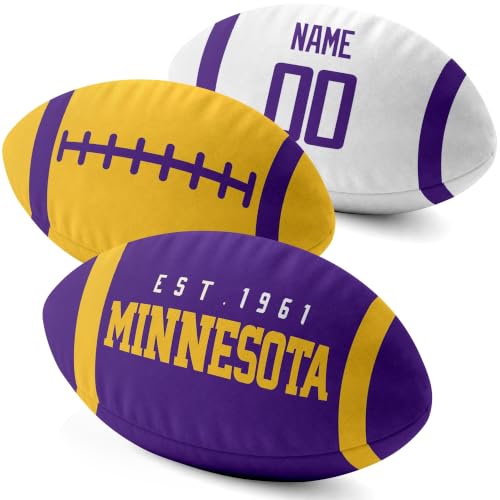 Image of ANTKING Minnesota Throw Pillow Custom Name Number for Men Boy Gifts | Personalized Gift for Youth for Birthday Christmas
