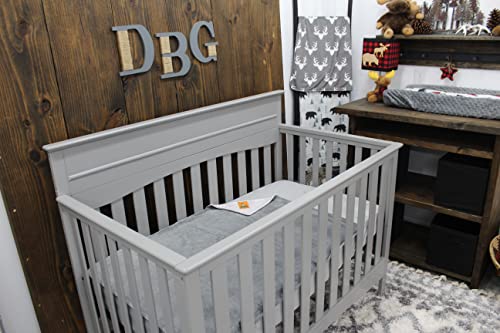Image of Dear Baby Gear Deluxe Double Layer Baby Blanket - Gender Neutral Infant Blankets for Girls & Boys - Nursery Blanket for Newborn - Faux Quilt Soft Toddler Blankets - Black Horse on Gray Print- 40x30