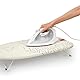 Rayen | Universal-Bügelbrettbezug | EasyClip Bügelbrettbezug | 2 Lagen: 100% Baumwoll-Canvas | Schaumstoff-Polsterung | Größe: 80 x 40 cm | Einstampfend, Beige