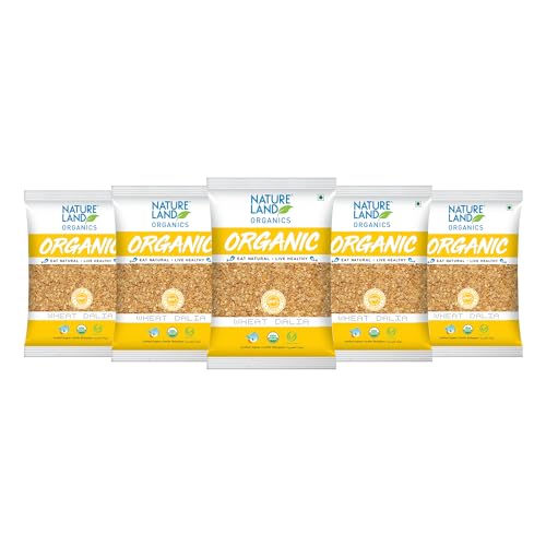 Natureland Organics Wheat Dalia (Porridge) 500 Gm (Pack of 5) – Organic Dalia Natureland Organics Wheat Dalia (Porridge) 500 Gm (Pack of 5) – Organic Dalia