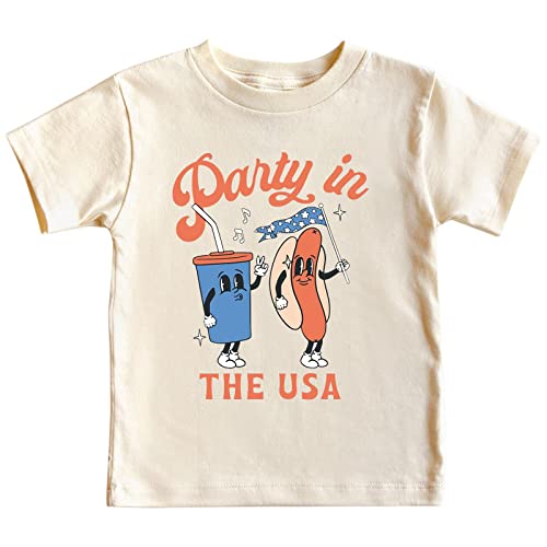 4th of July Patriotic T-Shirt for Kids Teen Girls Boys | American Flag Party USA | Short Sleeve Independence Day Top - Main Image