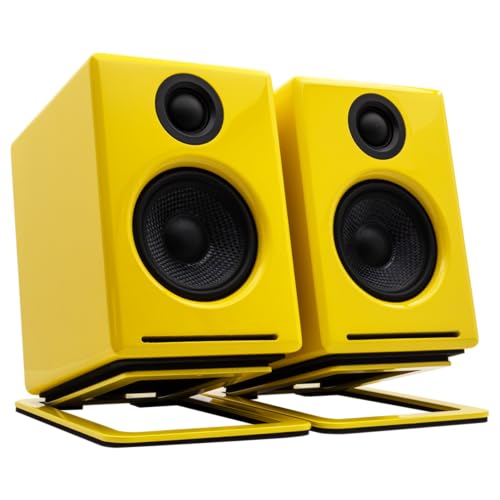 Image of Audioengine A2+ Desktop 24 Bit Limited Edition Wireless Bluetooth Desktop Speakers - 60W Computer Speakers for Music and Gaming Accessories, (Limoncello Yellow)