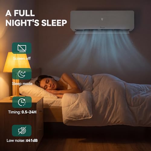 Image of YITAHOME 24000 BTU Mini Split AC /Heating System, Ductless Split Unit AC and Heat, 230V 20 SEER2 Energy Efficient Inverter Air Conditioner, Wifi Enabled Compatible with Alexa Cool Up to 1500 Sq. Ft