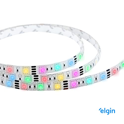 Fita de LED Inteligente 20w 3000-6500K IP44 Elgin 5 metros RGB Wi-fi Bivolt compatível com Alexa e G